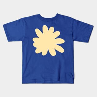 Pale Orange Abstract Minimal Flower Kids T-Shirt